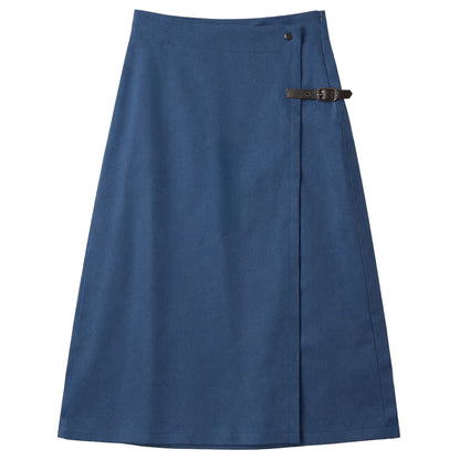 G893-DE - DENIM WRAP SKIRT
