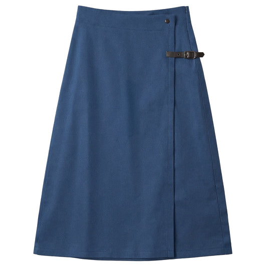 G893-DE - DENIM WRAP SKIRT