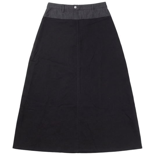 G898-BK - DENIM COMBO SKIRT