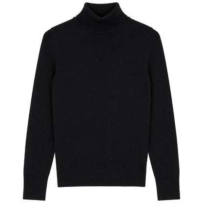 G903-BK - PEARL STRAP JUMPER WITH TURTLENECK