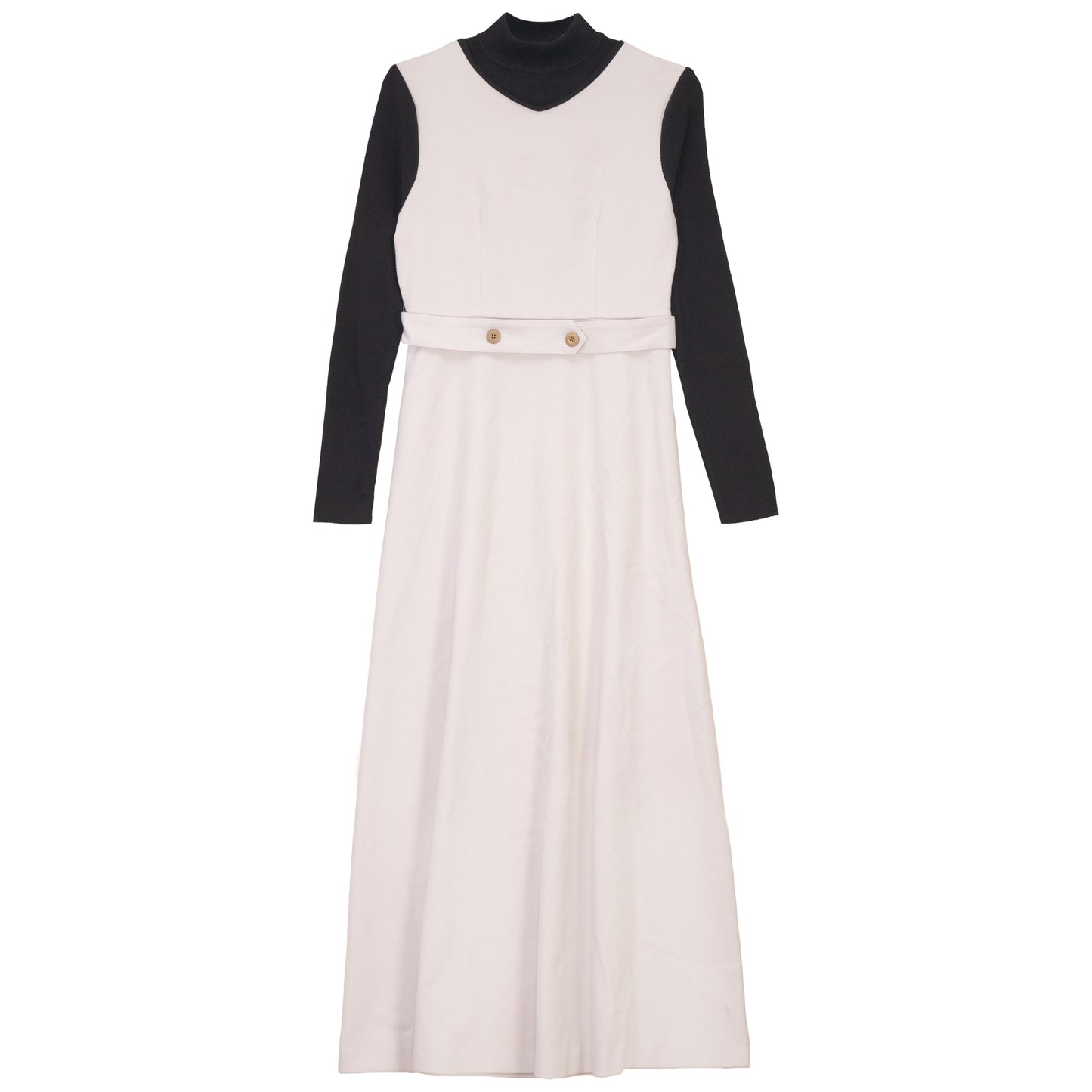 G914-CR - WOOL DRESS WITH MOCK NECK