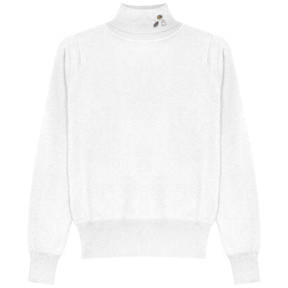 G972-CR - TURTLENECK WITH BROOCH
