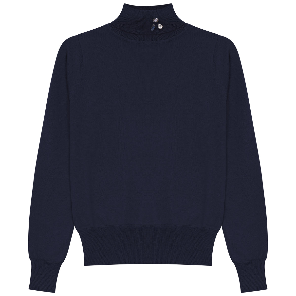 G972-NA - TURTLENECK WITH BROOCH