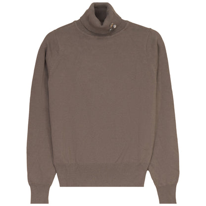 G972-TA - TURTLENECK WITH BROOCH