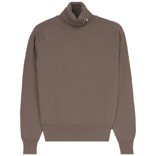 G972-TA - TURTLENECK WITH BROOCH