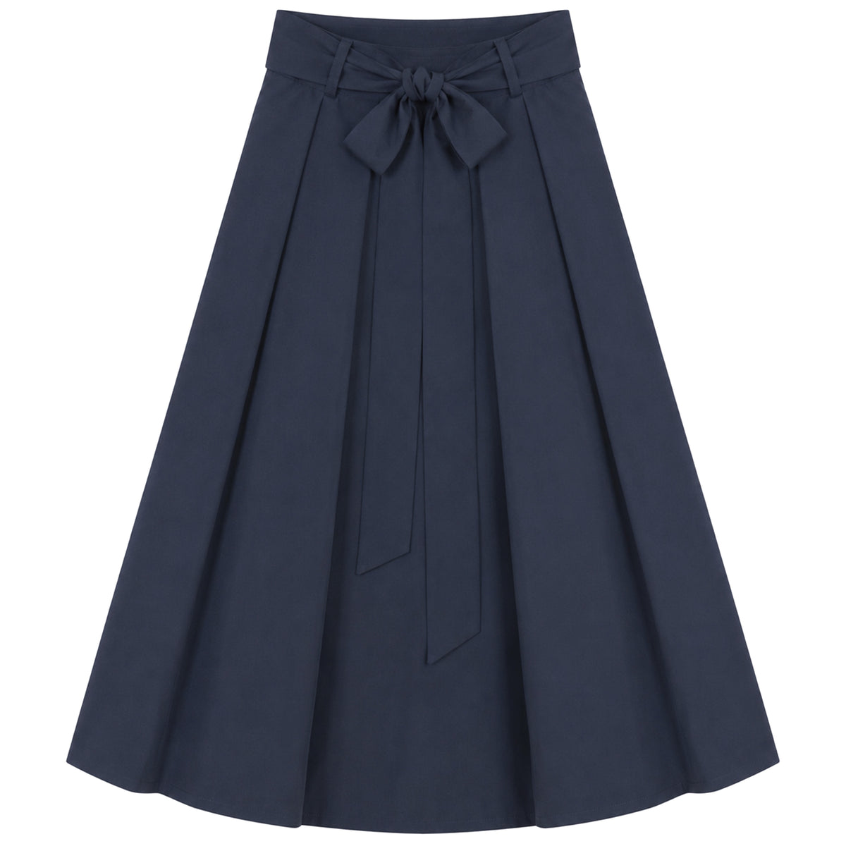 G990-NA - BOW DETAIL TAFFETA SKIRT