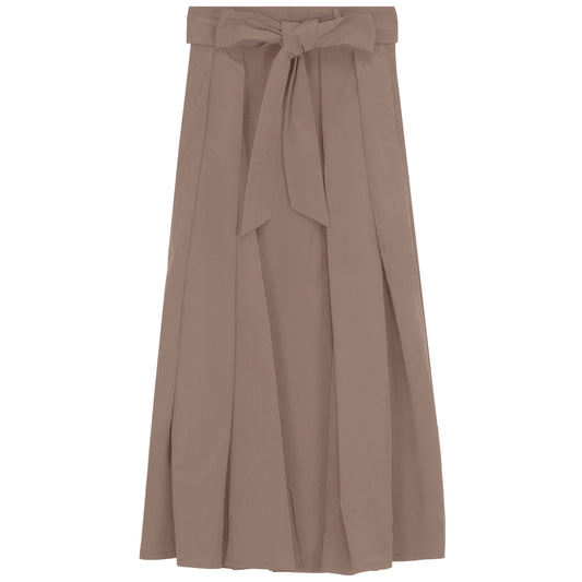 G990-TA - BOW DETAIL TAFFETA SKIRT