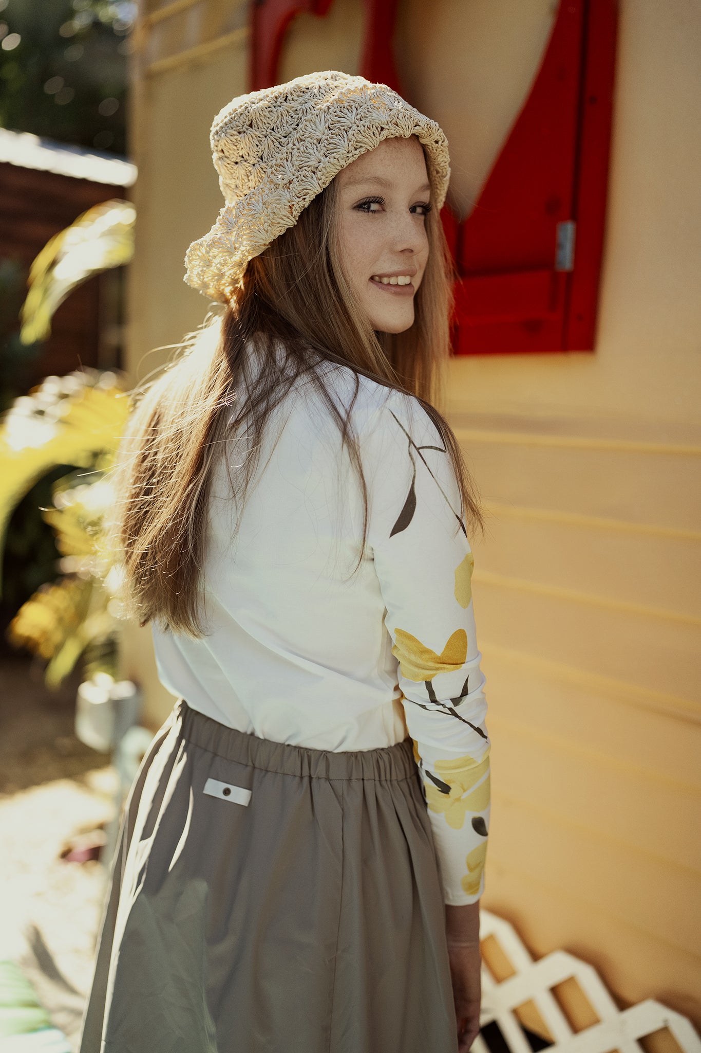 G895-BL - CARGO POCKET SKIRT