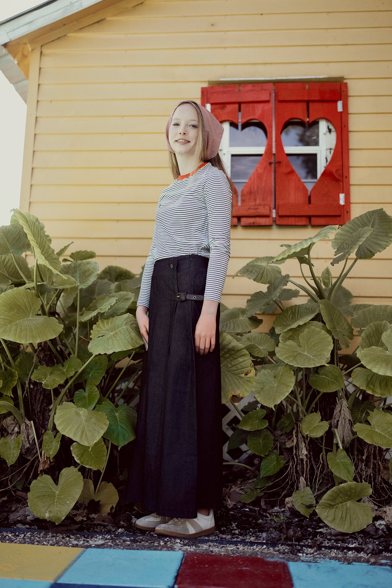 G893-BKDE - DENIM WRAP SKIRT