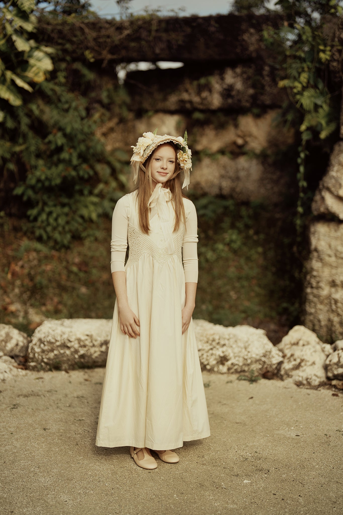 G816-BL - LACE CROCHET INSERT SLEEVELESS DRESS