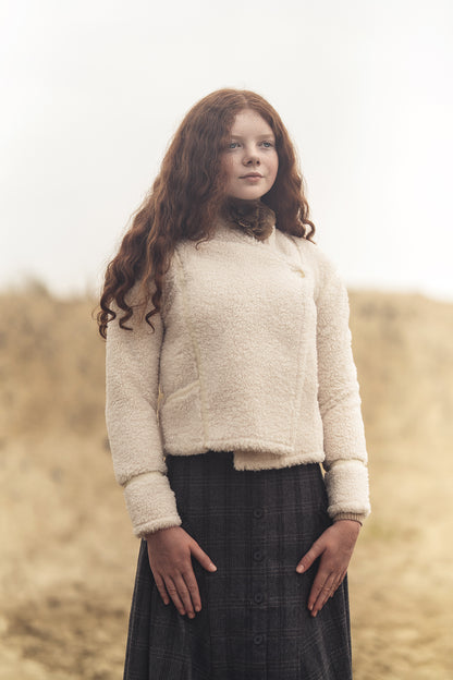 GATHERED BUTTON DOWN SKIRT