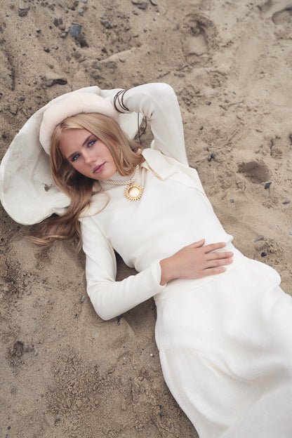 TIE NECK SWEATER