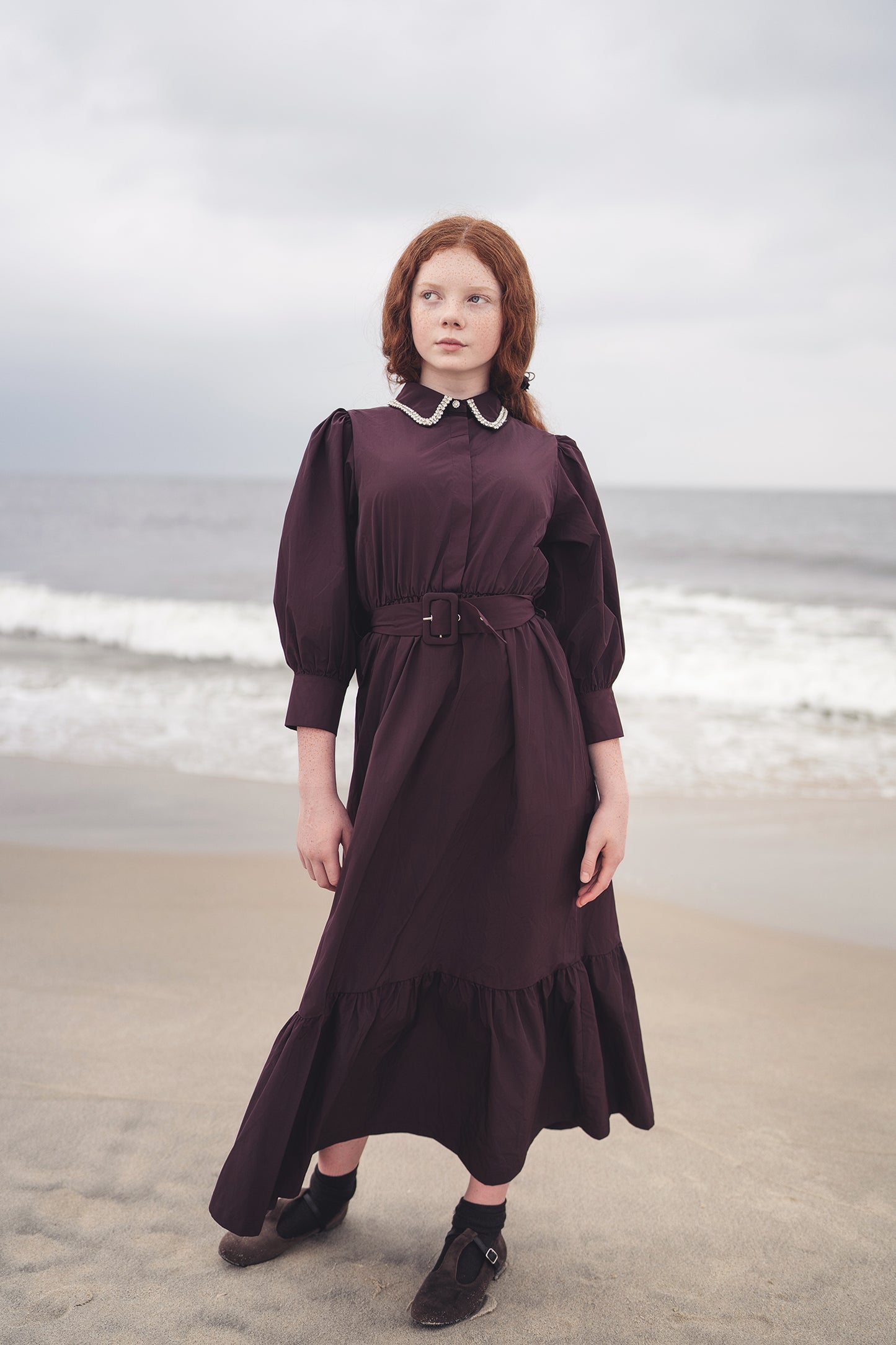 GEMSTONE COLLARED DRESS