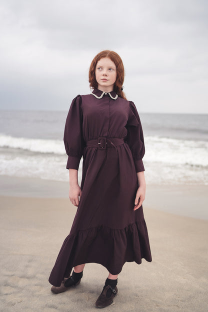 GEMSTONE COLLARED DRESS