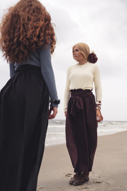 TAFFETA GATHERED SKIRT