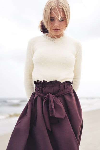 TAFFETA GATHERED SKIRT