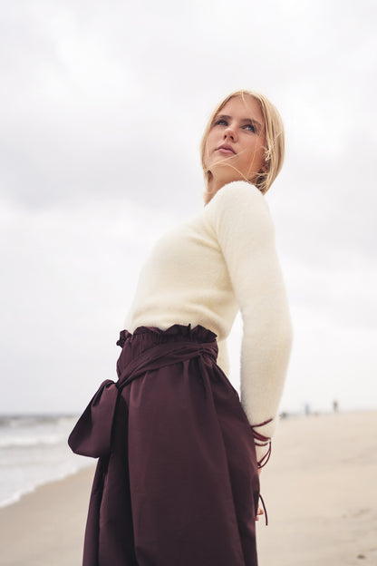 TAFFETA GATHERED SKIRT