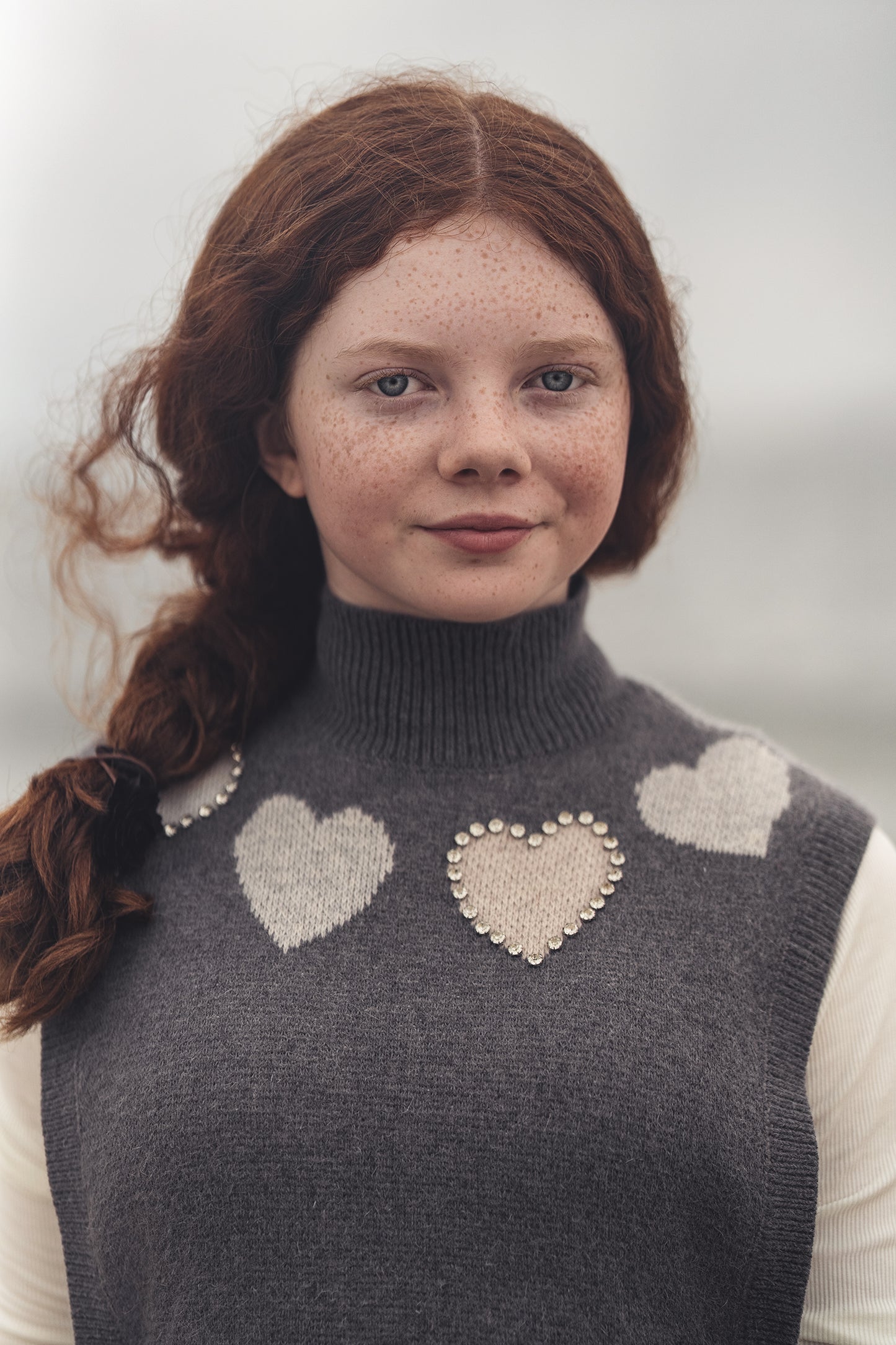 INTARSIA TIE BACK VEST