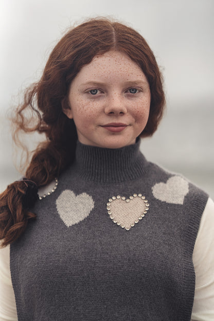 INTARSIA TIE BACK VEST