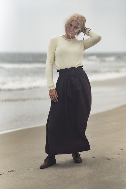 TAFFETA GATHERED SKIRT
