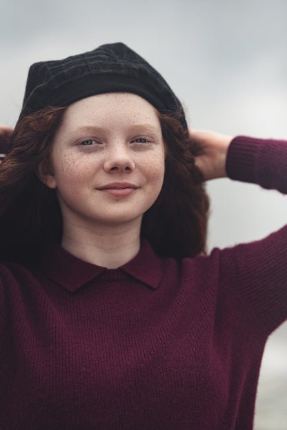 CREW NECK SWEATER WITH COLLAR